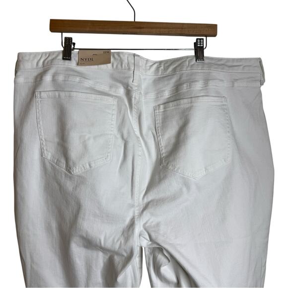 Not Your Daughters Jeans‎ NYDJ Sheri Slim Ankle Jeans Side Slits Optic White 22W - Picture 5 of 13